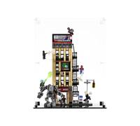 Display Case Compatible With Lego 76342 Spider-Man vs Mysterio: The Daily Bugle, (Clear Back Panel)
