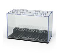 Display Case Fits for Minifigures, Clear Mini-Figures Display Boxes for Lego, Stackable Dustproof Storage Container with 2 Steps for Collectible Figurines, Fit for Lego Lovers