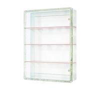 Display Case for Figures Showcase Tabletop Organizer Wall Mount Display Cabinet Doll Storage Box for Toys Anime Figurine, green