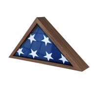 Display case for grave flags, presentation accessories made of wood, wall mount for flag box, for home office, living room, bedroom, study, museum, patriots, wall, desk, bookshelf