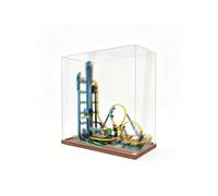 Display Case for LE-GO 10303 - Space-Saving, Dustproof Transparent Display Cabinet & Display Box for Building Block Models and Collectibles (2mm Wood Color)