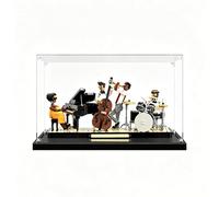 Display Case for LE*GO 21334 Jazz Quartet - Dustproof Transparent Acrylic Display Case for Toys and Collectibles (Black -3mm)