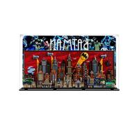 Display Case for Lego DC Batman: The Animated Series Gotham City, Dustproof Display Box Compatible with Lego 7627, Gift (Background A(80*15*45))