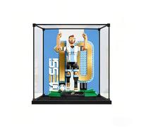 Display Case for LEGO Lionel Messi 43015 Model - Transparent, Dustproof Display Box (Model Not Included) (H)