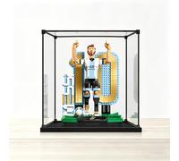 Display Case for LEGO Lionel Messi 43015 Model - Transparent, Dustproof Display Box (Model Not Included) (G)