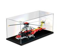 Display Case for LEGO Technic Airbus H175 Rescue Helicopter (Set 42145) - Transparent, Dustproof Display Cover (Model Not Included). (A)