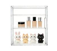 Display Case for Miniatures - Acrylic Doll Storage Organizer with Magnetic Door | Action Figurine Display Box with Removable Shelf | for Home Apartment Office Books Toys Dolls Figures Souvenirs
