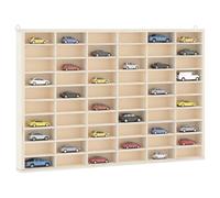 Display Case Plywood Wall-Mounted 60 Compartments 60x4.5x40.5cm Organizer Shelf