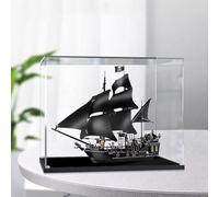 Display Case with Lego 4184 Acrylic Display Case, Compatible with 4184 Black Pearl Pirate Ship Building Blocks Model, Dustproof Display Box (Model Not Included)(3MM)