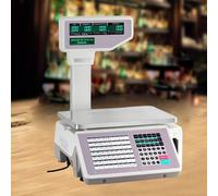 Display Counting Scale Digital Weighing Table Barcode Scales With Label And Receipt Printer - Dual - Shortcut Keys - Ideal For Supermarket/Retail Store/Warehouse - Label Printing Scales For