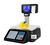 Display Counting Scale Price Commercial Digital Computing Label Printing Double Sided LCD Weighing 30 Kg, 66 Lbs