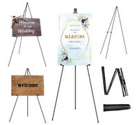 Display Easel Stand for Wedding Sign & Poster, Portable Folding Large Easel Floor Art Easel with Carry Bag, Adjustable Display Painting Easel, Tripod & Canvas Stand Art Easels for Welcome Sign Stand