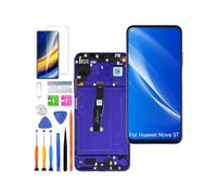 Display for Huawei Nova 5T LCD Screen Replacement, YAL-L2 YAL-L61 YAL-L71 Display Screen Digitizer Assembly Repair Parts Kit (Purple with Frame)