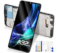 Display for Samsung Galaxy A32 4G LCD Screen Replacement for Galaxy A32 4G LCD Display Touch Screen Digitizer Assembly Repair Kit SM-A325F SM-A325M SM-A325N (Black with Frame)