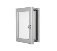 Display Genie External Lockable Tamperproof Poster Display Noticeboard - Silver Anodized Aluminium Frame - Felt Back- Lockable - Tamperproof Door - Perfect for Displaying Information (A1)