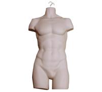 Display Guru Adult Male Full Size Hanging Body Form Mannequin Ideal for Shop Display, Market Traders (Tanned)