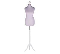 Display Guru Tailor Dummy torso Female UK Size 14/16 White TRIPOD Silver