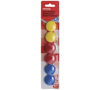 Display Magnets Office Products Round Diameter 30mm 6pcs Blister Assorted Colors/Presentation/Type-Strong/Shape-Round/Material-Plastic/Magnet/Colour-Assorted Colours/Size-śr. 30mm