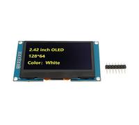 Display Module 2.42in Organic Light Emitting Diode SPI Serial Port SSD1309 Drive IC for DIY MRA091A White 2.42in Display Screen Digital Display Module glass Thin layer (MRA091B Yellow)