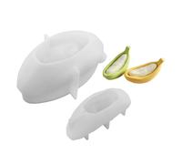 Display Mold Set for Banana Shape, Silicone Casting Mold with Large Shell Form and Banana Insert for Plaster Cement Wax Work Shaped Casting Silicone Set Plaster Cement Wax