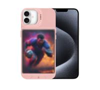 Display Phone Case for iPhone 16 | Built-in Camera Stand | Includes 5 TCG/Photo Display Top Loaders | Compatible with Pokémon, Panini, Magic Collectors, Basketball, Soccer Cards & Photos (Pink)