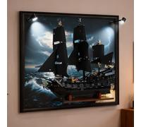 Display Photo Frame Applicable for LeGo 10365 Black Pearl Ship Set Model,Only Art WallMount