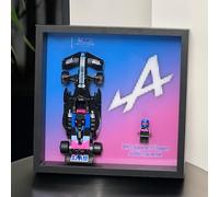 Display Photo Frame for Le-Go 77242/77243/77244/77251 F1 Minicars Minifigures Model, Dustproof Collection Storage Display Case, For Car Lovers,(No Car Included) (77248)