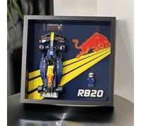 Display Photo Frame for Le-Go 77242/77243/77244/77251 F1 Minicars Minifigures Model, Dustproof Collection Storage Display Case, For Car Lovers,(No Car Included) (77243)