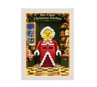 Display Photo Frame for Lego 40958 40874 40875 Christmas Collection (40875) | Can be hung on the wall or placed on a table Display Photo Frame Compatible with Lego 40958 Christmas Stockings and figurines