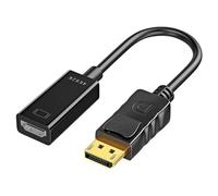 Display Port Adapter, Projector Converter, Stable Signal Compact Design Plug Play Lightweight Build Seamless Transfer, Adapter Converter for Pc, Laptop, Monitor 9.84 Inches