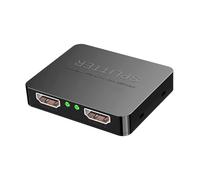 Display Port Video Splitter - Display Port Splitter 1 Input 2 Outputs - Resolution Video Distributor Display Adapter, HD Video Adapter for Computer
