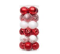 Display Ready Christmas Ornament Set Ball Decor with Layered Glossy Glitter Embossed Finishes for Tree Styling Holiday Ornament Balls Tree Baubles Mixed Finish Decor Mantel Wreath Party Display Home