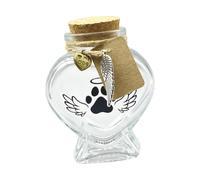 Display Ready Memorial Bottle Heart Glass Memory Jar, A02