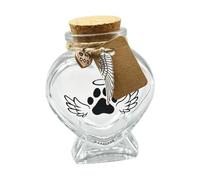 Display Ready Memorial Bottle Heart Glass Memory Jar, A03