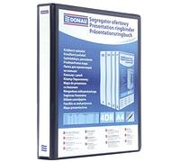 Display Ringbinder DONAU PP A4/4RD/25 Black/Document Archiving/Type-A4/4RD/25 / Kind-Ofertowy/Pockets-2 Wewnętrzne, 2 Zewnetrzne, 1 Grzbietowa/Material-Cardboard/pp