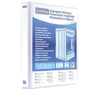 Display Ringbinder DONAU PP A4/4RD/30 White/Document Archiving/Type-A4/4RD/30 / Kind-Ofertowy/Pockets-2 Wewnętrzne, 2 Zewnetrzne, 1 Grzbietowa/Material-Cardboard/pp