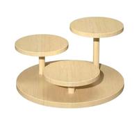 Display Riser Stand Cake Stand Multi Tier High and Low Ladder Makeup Organizer Storage Rack for Craft Figurine Book Cosmetic, 3 Layer