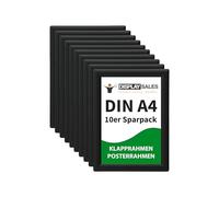 DISPLAY SALES A4 Snap Frames Pack of 10 pieces | Clip Frame | 25 mm Profile | Poster Frame in black | Poster Frame I Snap Frames I Picture Frames