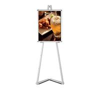 Display Sales Mobile Aluminium Easel | Silver Display Stand for Posters & Frames up to 120 cm | Portable Presentation Stand