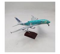 Display scale aircraft 20CM 1:400 For ANA KaLa A380 Turtle Airline Plane With Landing Gears Alloy Finished Aircraft Model Suitable for gift giving(Green)