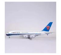 Display scale aircraft 45.5cm 1/160 For A380 China Southern Airline Aircraft Die-Cast Resin Airplane Model Holiday Party Gift Suitable for gift giving(With LED)