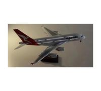Display scale aircraft 45.5cm 1/160 For A380 Qantas Airline Aircraft Die-Cast Resin Airplane Model Holiday Party Gift Suitable for gift giving(With LED)