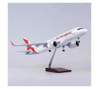 Display scale aircraft 47 Cm 1/80 For Arabia Airlines Airbus A320 Die-cast Resin Aircraft Model Conference Table Ornament Suitable for gift giving(With lamp)
