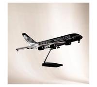 Display scale aircraft 47cm 1:160 For Airbus A380 New Zealand Plane Model Diecast Resin Highly Restored Simulated Scale Aircraft Suitable for gift giving(With LED)