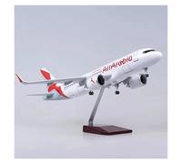 Display scale aircraft 47cm 1:80 For Air Arabia Airbus A320 Simulation Passenger Aircraft Model Reception Area Ornament Suitable for gift giving(With lamp)
