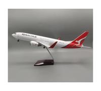 Display scale aircraft 47CM 1:85 For Australian Airbus B737 Qantas Airlines Die-Cast Resin Aircraft Model Collection Souvenir Suitable for gift giving(With LED)