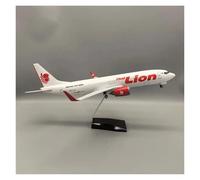 Display scale aircraft 47CM For B737-800 Thai Lion Air Plane Diecast Resin Scale Aircraft Model Reception Area Ornament Suitable for gift giving(With light)