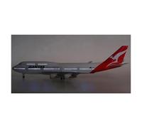 Display scale aircraft 47CM For B747 QANTAS Airline Plane Model With Landing Gear Resin Highly Restored Simulated Scale Aircraft Suitable for gift giving(With lamp)