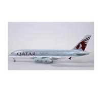 Display scale aircraft 50.5CM 1/160 For QATAR Airline A380 With Light And Wheel Diecast Resin Finished Aircraft Model Suitable for gift giving(Without light)