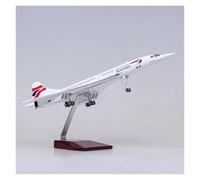 Display scale aircraft 50CM 1:125 For British Airways Concorde Plane Diecast Resin Finished Aircraft Model Collection Souvenir Suitable for gift giving(With lamp)